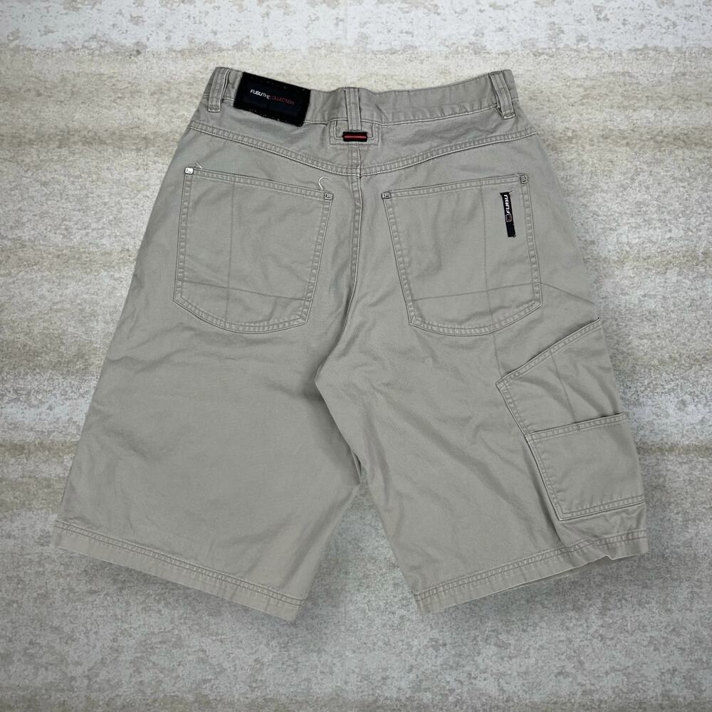 Vintage Y2K Fubu Carpenter Khakis Shorts 32x13 Baggy Wide Tan Cotton 13" Inseam